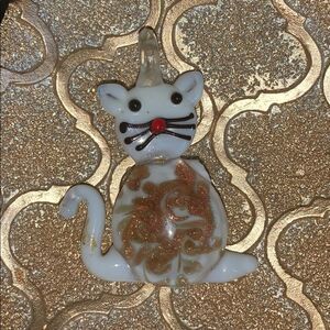 Glass cat pendant  